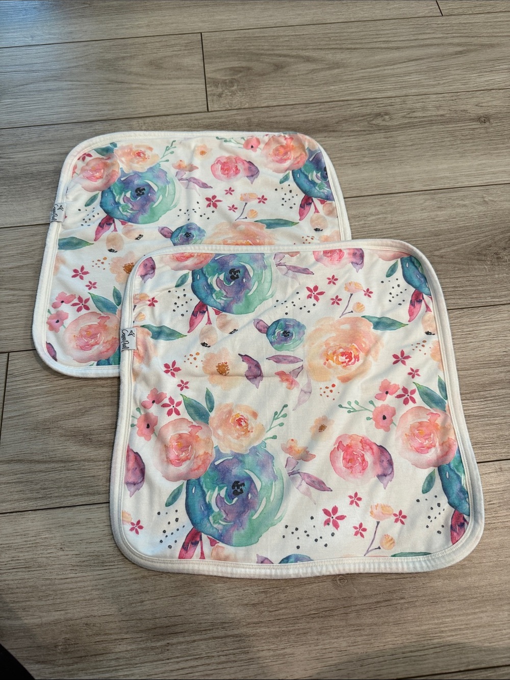 Copper Pearl Bloom Floral Security Blanket Bundle of 2